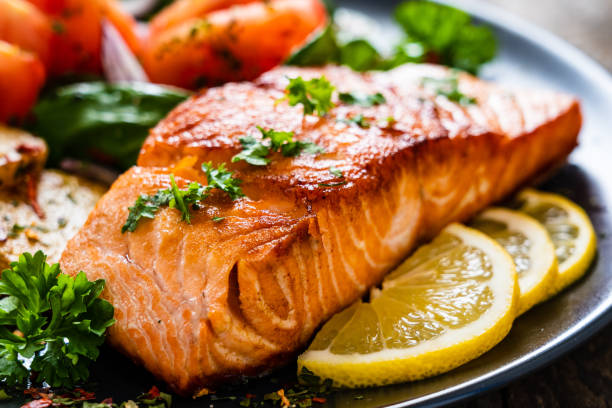 Barbecued salmon Barbecued salmon